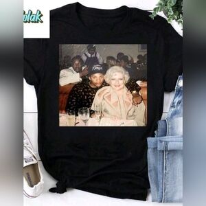 Betty White/ Eazy-E Plus Size T-Shirt Oversized Graphic Tee